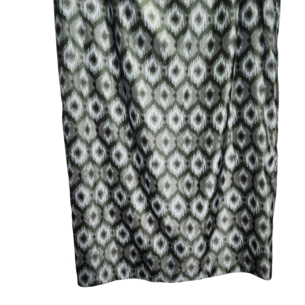 NWT Zara Velvet Midi Skirt Color Green Black Slit Size Small - Picture 7 of 8